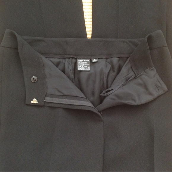 Albert Nipon Black Lined Wide Leg Pants - Size 8 - Picture 11 of 13